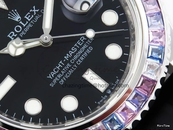 MiroTime 0422 Yacht-Master 226659 KF 1:1 Best Edition Diamonds Bezel WG Wrapped on Oysterflex Strap VR3235 (Gen Weight) Timeless 1576